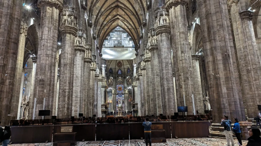 Milan Destination Guide: The Model of Fashion, Food, and Gothic Grandeur 7 Abstract, colorful, distorted architectural interior