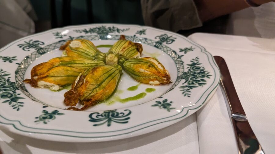 Milan Destination Guide: The Model of Fashion, Food, and Gothic Grandeur 14 Stuffed zucchini flowers on plate